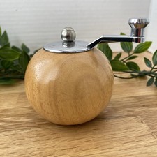 Vintage Round Wood And Metal