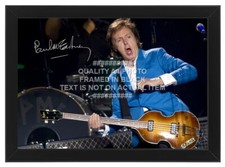PAUL MCCARTNEY SIGNED PRINTED PHOTO PRINT FRAMED OPTION AUTOGRAPH THE BEATLES