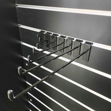 100x Slatwall Hooks Black