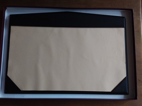 Large leather desk blotter - desk,