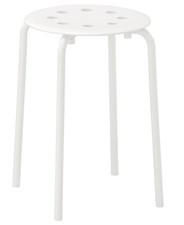 IKEA MARIUS  Stacking Stool 45cm Seat Height Steel Black or white