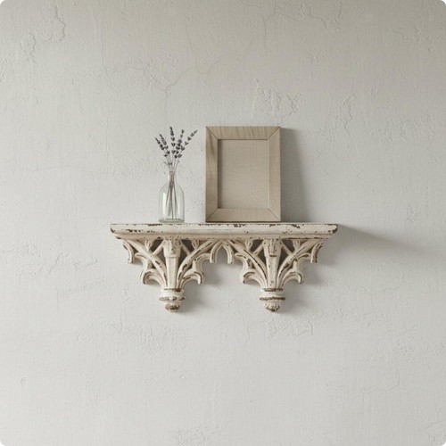 Carved wall shelf - in, vintage