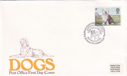 Old english sheepdog fdc - old,
