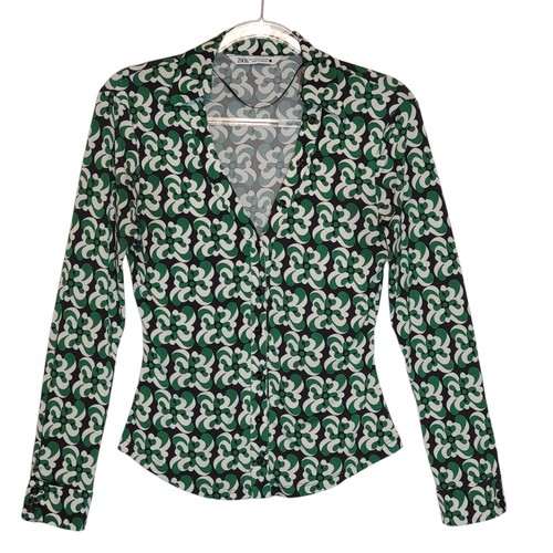 Zara retro 70s green - zara, black