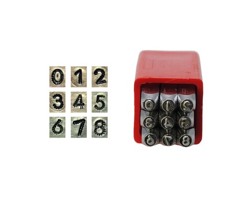 Metalwork dotted font number - metalwork,