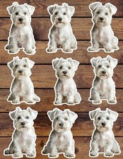 White Schnauzer Dog Die Cut