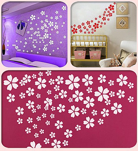Flowers sticker wall - sticker, vinyl