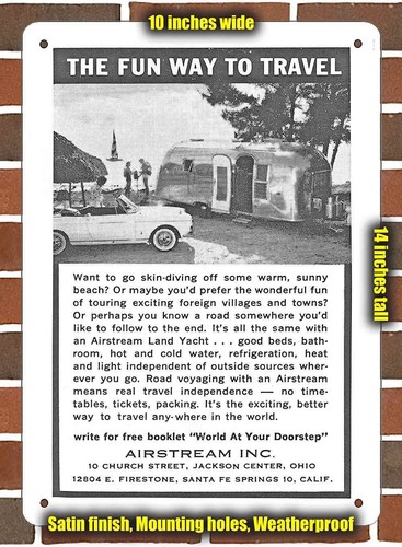 Metal sign 1963 airstream - metal,
