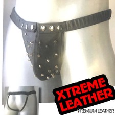 Real Leather Vintage Studded