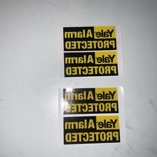 4x Yale Burglar Alarm Window & Door Security Protected Property Warning Stickers