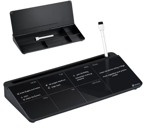 Weekly glass desk whiteboard - desk,