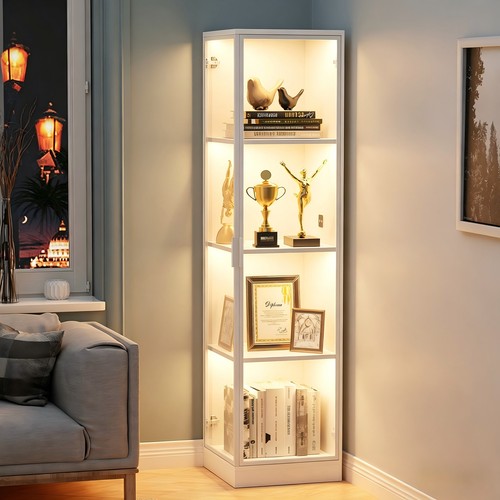 Corner display case with - case,
