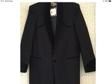 TEDDY BOY DRAPE JACKET. BLACK