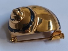 Vintage  Gold Snail France Brooch