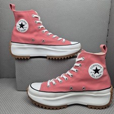 Converse Run Star Hike Trainers Women's UK 6 Pastel Pink Platform Chuck Taylor