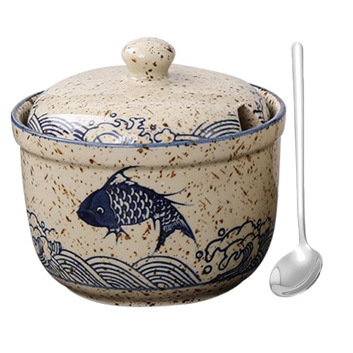 Ceramic sugar bowl with - sugar,