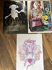 3 X Harry Poster A4 Prints Dobby Luna Lovegood Petronius Geek Gear
