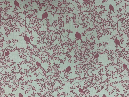 Small bird toile - toile, pink