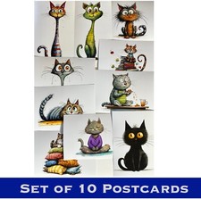 Cat Postcards - Quirky Cartoon