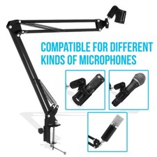 LIVIVO ADJUSTABLE MICROPHONE DESKTOP ARM MIC SUSPENSION BOOM SCISSOR STAND MOUNT