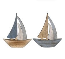 SAILING BOATS SET OF 2 Wooden