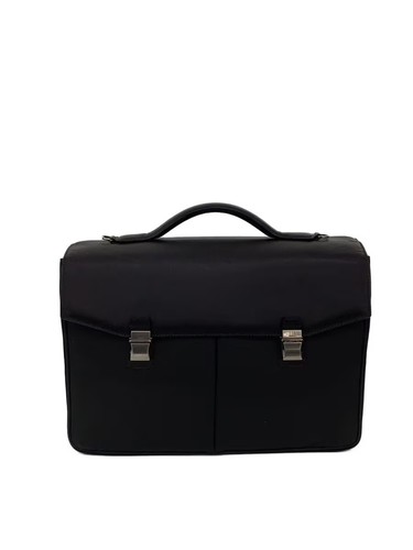 Dunhill briefcase black plain - dunhill,