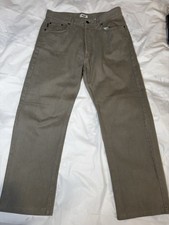 MOSCHINO Mens Vintage Jeans Beige Brown Chino Jeans W34 Piece Sign Y2K