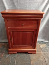 Contemporary Hardwood Pedestal Cabinet With Locking Cupboard 