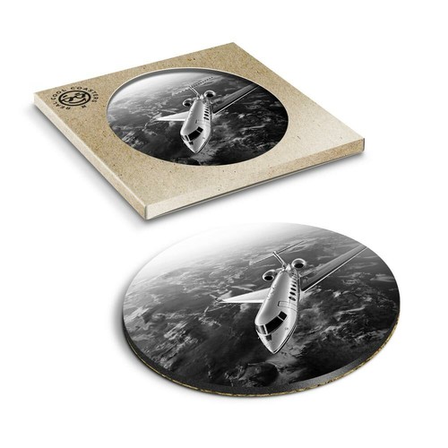 Boxed round coasters bw - -,