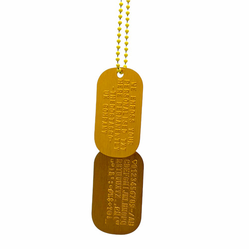 Gold personalised dog tag - personalised, id
