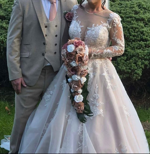 Ivory lace tulle long - lace, &
