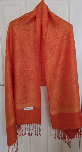 Women orange colour paisley - orange,