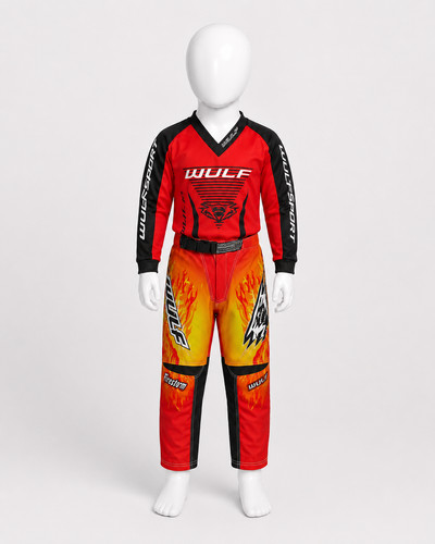 Kids red motocross motorbike