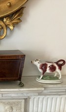 Staffordshire pottery cow - staffordshire,