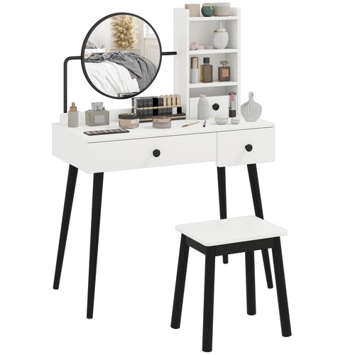 Homcom dressing table - set, with