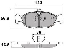 NAP Rear Brake Pad Set for