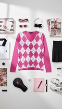 Tommy Hilfiger pink argyle
