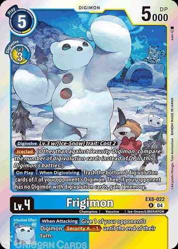 Ex8 022 frigimon rare - ex8-022,