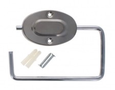 Toilet Roll Holder Chrome Finish Wall Mounted Metallic Toilet Paper Holder Roll