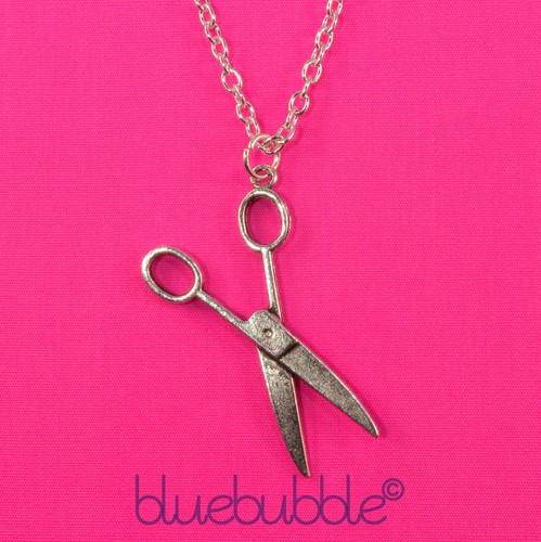 Funky vintage scissor necklace - funky,