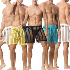 Men Fishnet Mesh See Through