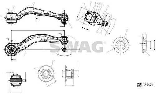 Front track control arm - track,