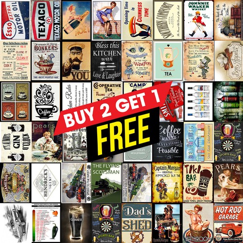 Retro metal tin sign - metal,
