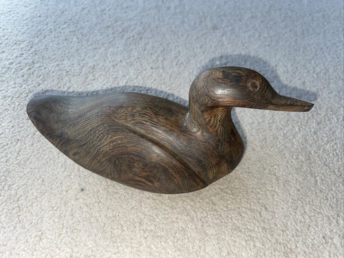 Mallard duck hand carved - duck, solid