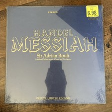 Sealed Handel Messiah London Philharmonic Orchestra Adrian Boult Vinyl Deluxe Ed