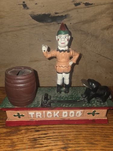 Vintage cast iron trick dog - vintage,