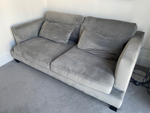 Seater grey velvet - 3,