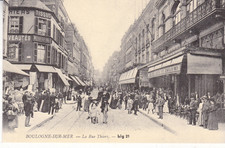 Boulogne-Sur-Mer Rue Thiers France Postcard unused VGC