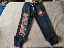 MENS BLUE SUPERDRY ATHLETIC TRACK & FIELD JOGGER BOTTOMS - SIZE SMALL