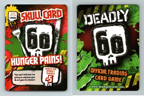 Skull card hunger pains - skull,
